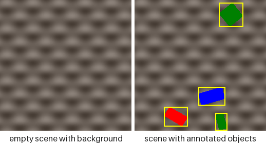 A crop of a picture on disk, bare and with objects