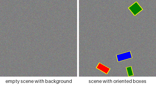 The same easy scene under oriented boxes
